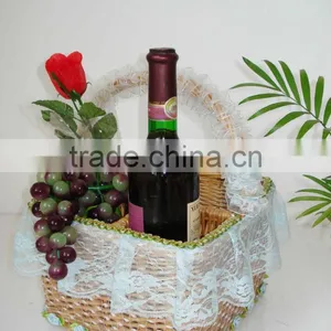 Willow Storage Basket/box With Lovely Lace thumbnail-1