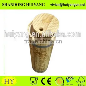 Wooden Wine Box 1bottle Cylinder Wine Box thumbnail-1