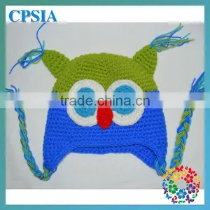 Hot Selling Owl Hat for Baby in Undyed Alpaca Size 6-12 Months Earflaps Owl Hat for Kids thumbnail-1