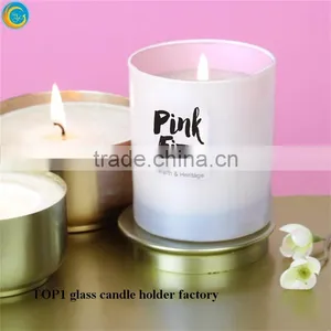 Glass Candle Jar Sizes Custom Set 3 Laser Cut Glass Candle Holders thumbnail-1