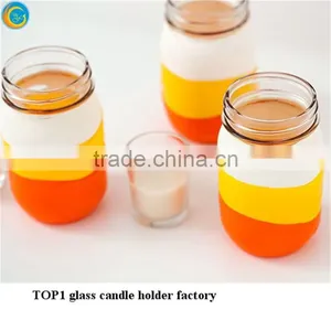 Restaurant Candle Holders Halloween Ball Mason Jar in Neon Green and Matte Black thumbnail-6