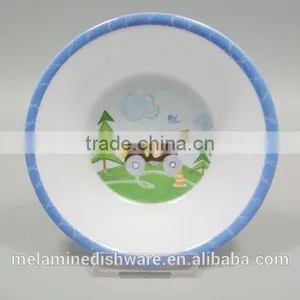 Round Cheap Factory 100% Melamine Kids Children Dinner Bowl With Customized Printing thumbnail-1