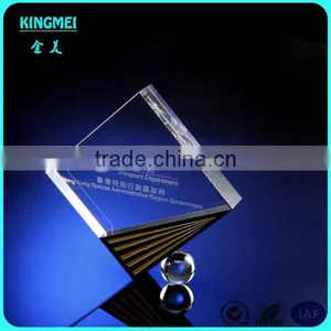 KM-ZP18 2015 Business Iceberg Decorative 3d Laser Crystal Service Award thumbnail-6