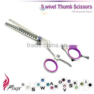 Ergonomic Swivel Thumb Rings Japanese Steel Haircutting Thinning Scissors thumbnail-1
