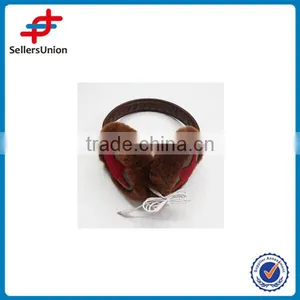 Brown Plush Star Earmuff Headphone thumbnail-1
