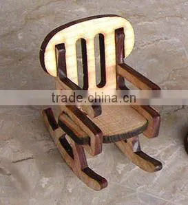 Miniature Fairy Garden Wooden Chair thumbnail-1