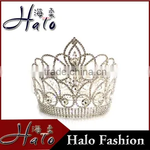 2015 New Design Big Full Round Pageant Pageant Kings Crown H172-150 thumbnail-1