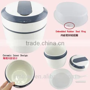 Good Quality Keep Food Warm White Ceramic Lunch Box thumbnail-6