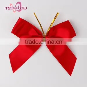 Wedding Decoration Pre-tied Satin Ribbon Bow With Twist Tie thumbnail-2