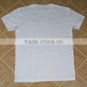 Cotton T-shirt, Basic Round Neck Short Sleeve Mens White T-shirt thumbnail-1