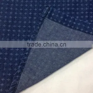 Printed Denim Shirt With With Bleach Washed thumbnail-3