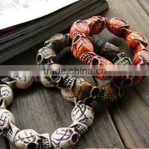 Halloween BOO Sqider Design Glass Beads Bracelets Creative Pumpkin Lamp Beads Bracelets for Chrildren's Gifts 2016 thumbnail-3