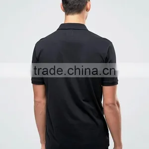 Factory Hot Sale Breathable Cotton Polo Collar Polo Shirt/Plain Black Machine Wash Polo Shirt thumbnail-2