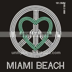 Peach With Heart Hotfix Rhinestone Transfer thumbnail-1