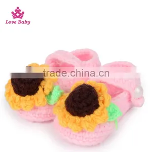 The New Spring Princess Hand Made Crochet Knitted Baby Shoes LBS20151223-52 thumbnail-4