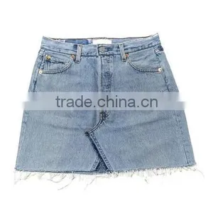 Runwaylover 4885 Sexy Kendal A-line Denim Skirt thumbnail-3