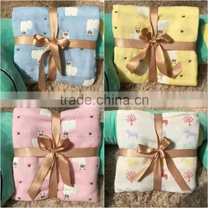 Bedclothes Knit Printed Carpet Blanket Factory China Throw on Sofa Plane Rag Beach Sleep Sack Muslin Cocoon Swaddle Blanket thumbnail-6