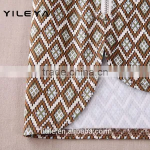 Elegant Printed Short Ladies Office Uniform Skirts With Zip Decoration thumbnail-4