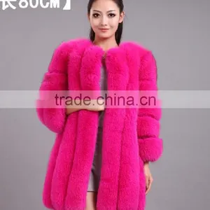 Beauty Girl Oversize Fluffy Winter Real Fox Fur Faux Fur Parka Coat for uk thumbnail-6
