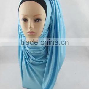 Muslim Lengthened Curling Scarf Korea Sweater Scarf Arabic Pure Color Scarf thumbnail-3