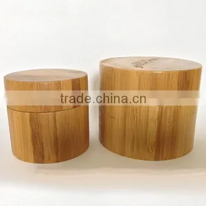 New Empty Bamboo Cosmetic Cream Jar thumbnail-2