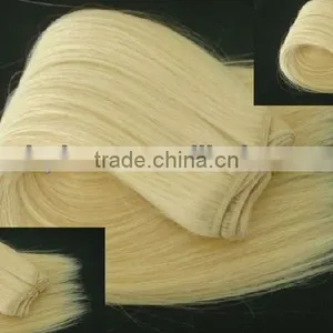 Human Hair Mixed Synthetic Fiber Hair Weaving thumbnail-2