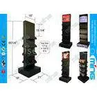 Glossy Lamination Black Cardboard Display Stands With 8 Shelves , Double Sided thumbnail-1