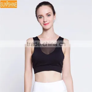 2017 OEM Sports Bra Gym Wear Fitness Womens Gym Wear Mesh Yoga Sports Bra thumbnail-1