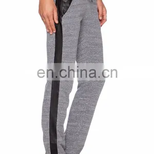 Wholesale Fashion Blank Jogger Pants With Leather thumbnail-4