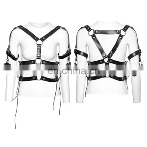 Punk Rave Gothic Black Top Costume Harness S-218 thumbnail-5