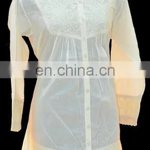 LADIES 100% COTTON SUMMER SHIRT thumbnail-5