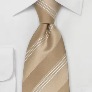 Green Self-tipping Mens Jacquard Neckties Striped Printed thumbnail-1