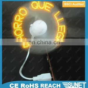 Summer Promotion Advertise Soft Pvc Wing With Led Light Message Mini Usb Fan 12v thumbnail-1