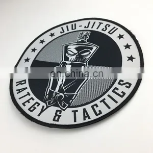 Cheap Custom T-shirt Satin Fabric Wash Garment Woven Patch thumbnail-2