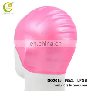 Customized Logo 100% Silicone Swimming Cap With Adult and Kid Size thumbnail-1