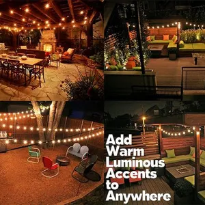 25Ft G40 Globe String Light 110/220V With 25 Clear Bulbs Waterproof Indoor/Outdoor Garden,Party,Wedding Holiday Light thumbnail-3