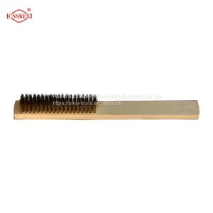 Non Sparking Safety Tools Wooden Handle Brass Brush thumbnail-1