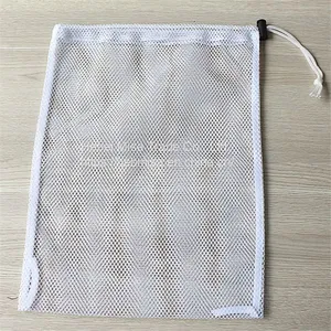 Sports Durable Mesh Drawstring Sports Equipment Bag,Travel Zipper Mesh Laundry Bag thumbnail-3