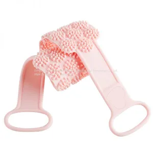 Loofah Bath Brush Exfoliating Back Strap Body Scrubber Brush Sponge Silicone Shower Massage Scrubber thumbnail-1