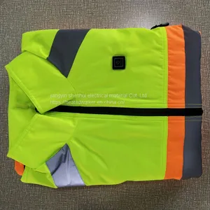 Mens Black Heated Jacket Waterproof 6000mm Electrical Battery Heating Warm Clothes thumbnail-2