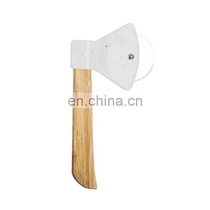 Wholesale Kitchen Accessories Good Grips Stainless Steel Sharp Pizza Cutter Wheel With Bamboo Handle thumbnail-1