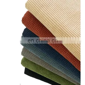 Good Drapery Solid Dyed 100% Polyester 6 Wale Corduroy Fabric for Jacket/pillow/trousers thumbnail-1