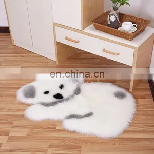 Rawhouse Hot New Style Customized Lovely Animal Shape Design Nordic Multicolor Faux Fur Area Rugs for Floor thumbnail-6