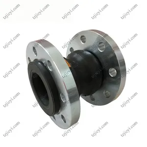 DIN ANIS JIS Standard Stainless Steel 304 Flange Type Double Sphere Rubber Expansion Joint EPDM NR NBR Rubber thumbnail-1