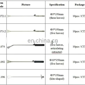 Abdominal Retractor With 10mm Diam Five Leaves and Articulating Retractor thumbnail-6