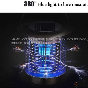 Outdoor Smart Solar Powered UV Light Electric Insects Mosquito Killer Lamp for Home Garden thumbnail-4