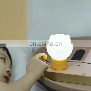 USB Children Animal Night Light Silicone Soft Cartoon Baby Nursery Lamp Breathing LED Night Light thumbnail-5
