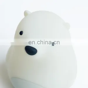 Creative Cute Bear LED Night Light Clock Adjustable Time Lamp For Children Baby Kids thumbnail-1