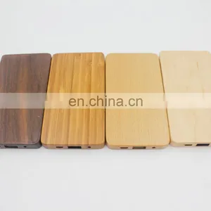 2020 Walnut Wooden Mobile Phone Power Bank Charger 8000mah Wood Mobile Power Bank Portable Charger thumbnail-4