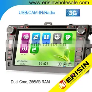 Erisin ES8288M Wholesale 8 Inch Car Radio DVD GPS 3G Bluetooth for Toyota thumbnail-1